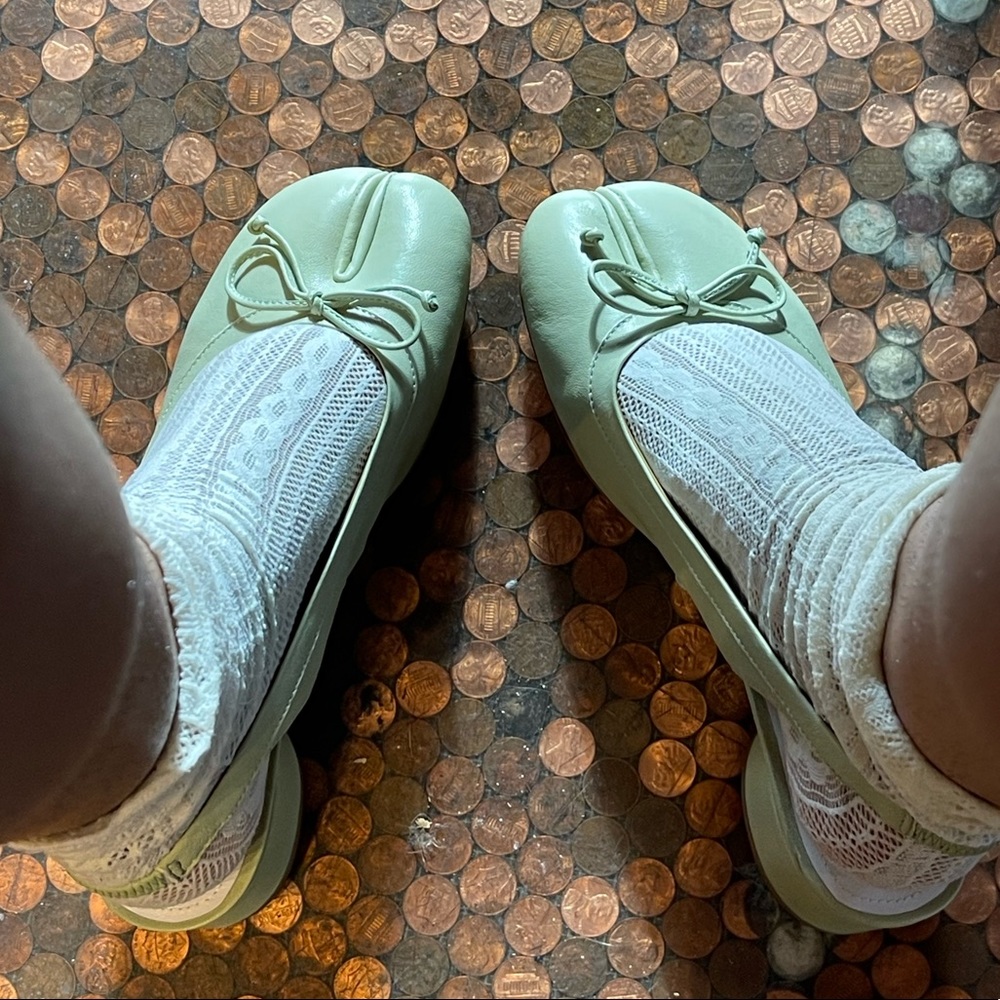 Mason Margiela Tabi Slingback Heels pistachio / matcha / sage duper